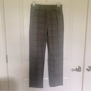 Misses Glen Plaid Trouser/Legging. Stretchy Poly/Spandex. Sz. S/M (fit: Petite)